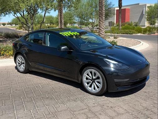 Solid Black 2022 Tesla Model 3 Long Range
