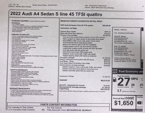 2022 Audi A4 45 S line Premium Plus