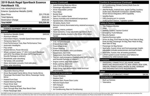 2019 Buick Regal Sportback FWD Essence