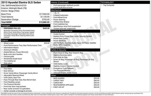 2013 Hyundai ELANTRA GLS