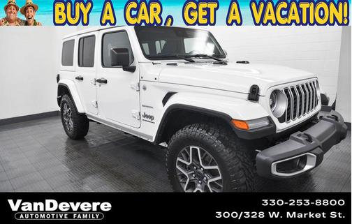 Bright White Clearcoat 2024 Jeep Wrangler 4-Door Sahara 4x4