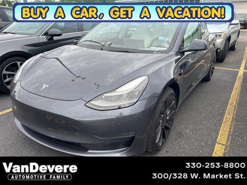 Gray 2022 Tesla Model 3 Performance