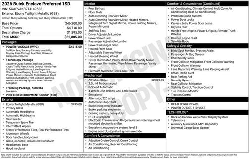 2026 Buick Enclave Preferred