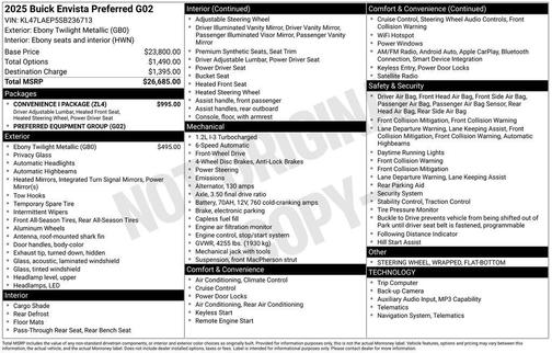 2025 Buick Envista Preferred FWD