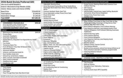 2026 Buick Envista Preferred FWD