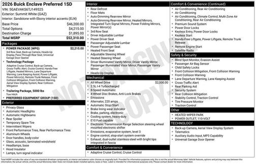 2026 Buick Enclave Preferred