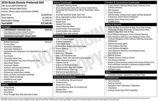 2026 Buick Envista Preferred FWD