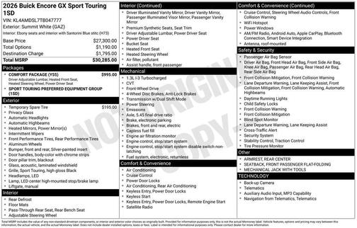 2026 Buick Encore GX Sport Touring