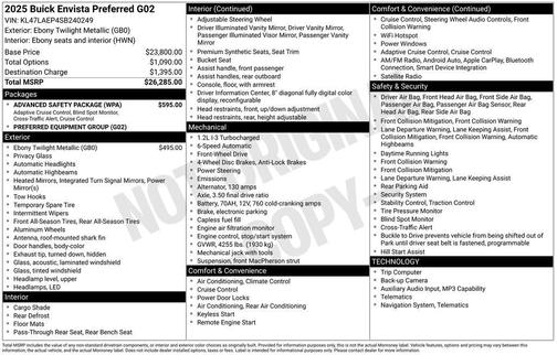 2025 Buick Envista Preferred FWD