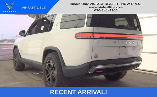 Glacier White 2024 Rivian R1S Adventure Quad Motor Large Pack