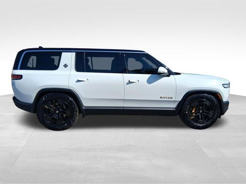 Glacier White 2024 Rivian R1S Adventure Quad Motor Large Pack