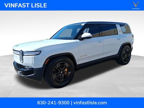 Glacier White 2024 Rivian R1S Adventure Quad Motor Large Pack