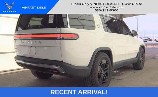 Glacier White 2024 Rivian R1S Adventure Quad Motor Large Pack