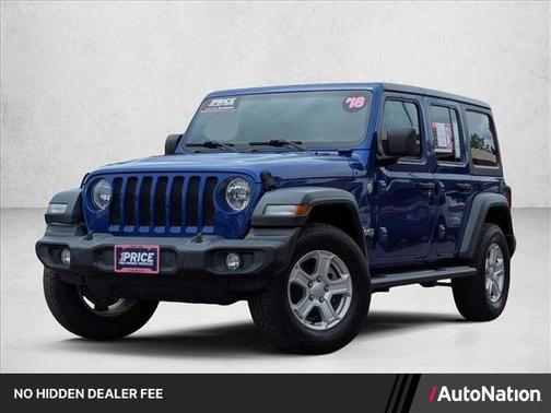Ocean Blue Metallic Clearcoat 2018 Jeep Wrangler Unlimited Sport