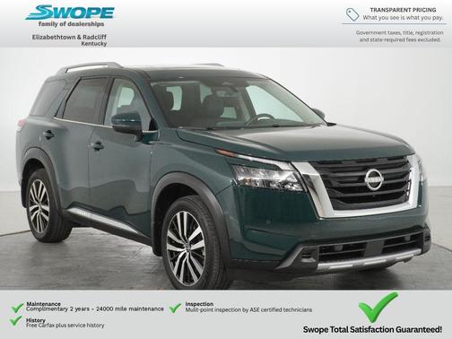 Obsidian Green Pearl 2025 Nissan Pathfinder Platinum