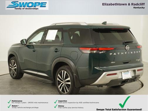 Obsidian Green Pearl 2025 Nissan Pathfinder Platinum