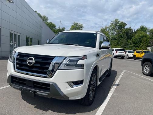 Aspen White Tricoat 2024 Nissan Armada Platinum
