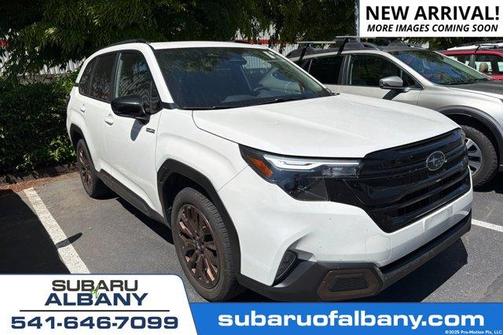Crystal White Pearl 2025 Subaru Forester Hybrid Sport