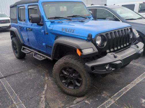 Blue 2021 Jeep Wrangler Unlimited Sport
