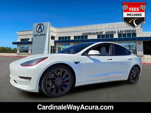 Pearl White Multi-Coat 2022 Tesla Model 3 Performance