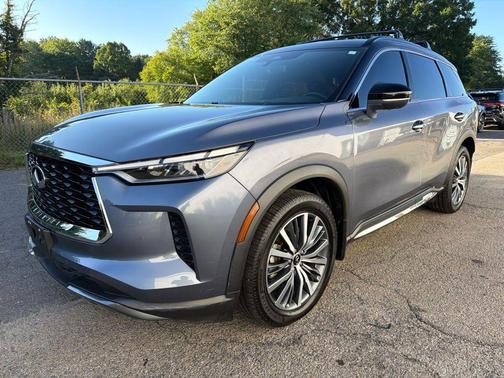Moonbow Blue/Black Obsidian 2023 INFINITI QX60 AUTOGRAPH