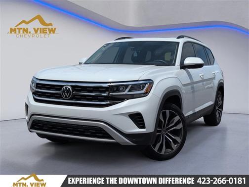 Pure White 2022 Volkswagen Atlas 3.6L SE w/Technology