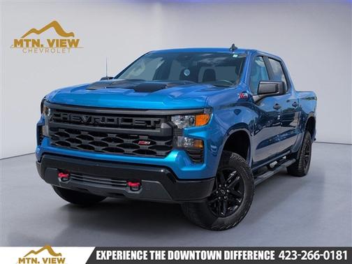 Glacier Blue Metallic 2023 Chevrolet Silverado 1500 Custom Trail Boss