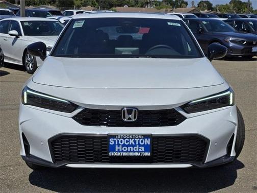 Platinum White Pearl 2026 Honda Civic Hybrid Sport Touring