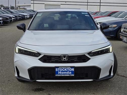 Platinum White Pearl 2026 Honda Civic Hybrid Sport