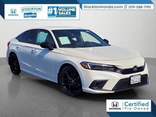 Platinum White 2024 Honda Civic Sport