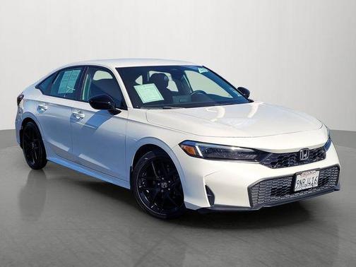 Platinum White 2025 Honda Civic Sport