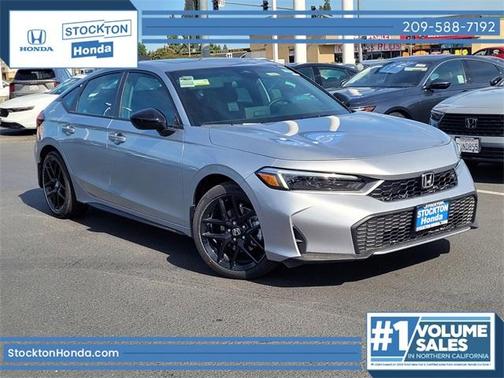 Solar Silver Metallic 2026 Honda Civic Hybrid Sport