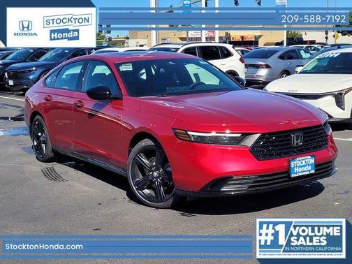 Radiant Red Metallic 2026 Honda Accord Hybrid Sport-L