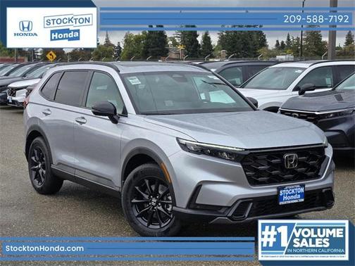 Solar Silver Metallic 2026 Honda CR-V Hybrid Sport-L