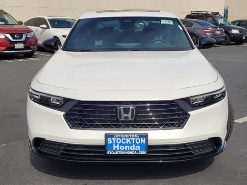 Platinum White Pearl 2026 Honda Accord Hybrid Sport-L