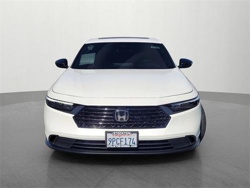 Platinum White 2024 Honda Accord Hybrid Sport