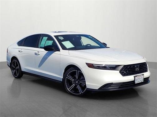 Platinum White 2024 Honda Accord Hybrid Sport