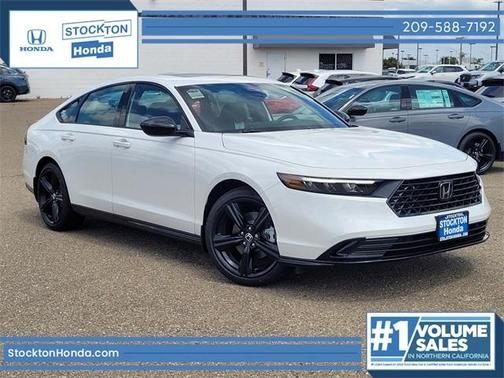 Platinum White Pearl 2026 Honda Accord Hybrid Sport-L