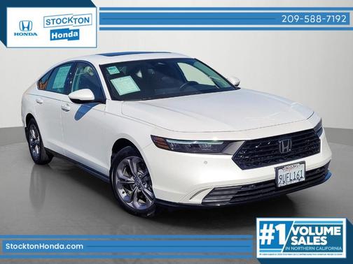Platinum White Pearl 2025 Honda Accord Hybrid EX-L