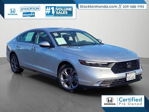 Solar Silver Metallic 2025 Honda Accord Hybrid EX-L
