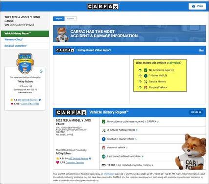 2023 Tesla Model Y Long Range