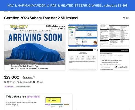 2023 Subaru Forester 2.5i Limited