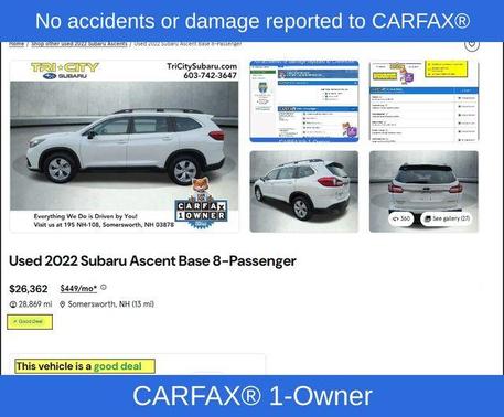 2022 Subaru Ascent Base 8-Passenger