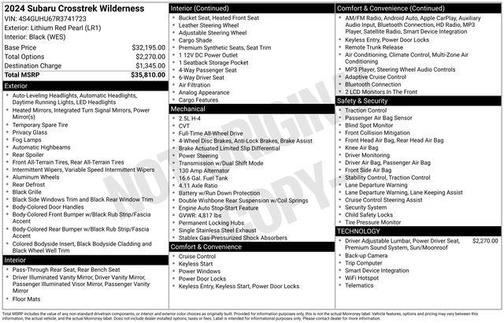 2024 Subaru Crosstrek Wilderness
