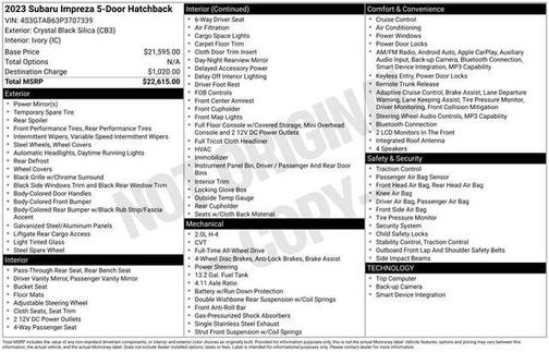 2023 Subaru Impreza Base