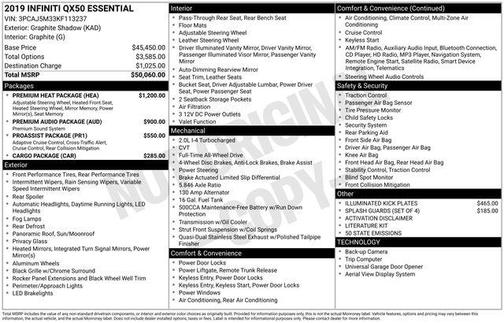 2019 INFINITI QX50 ESSENTIAL