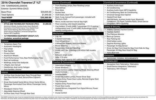 2016 Chevrolet Traverse 1LT