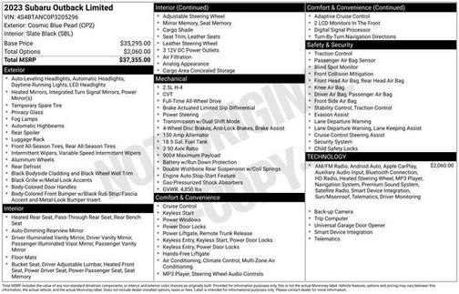 2023 Subaru Outback Limited