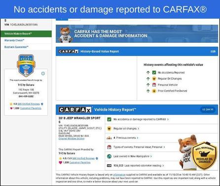 2018 Jeep Wrangler Sport