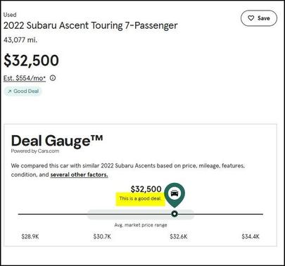 2022 Subaru Ascent Touring 7-Passenger